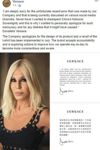 scandalo magliette versace|Versace, polemica in Cina per le t.